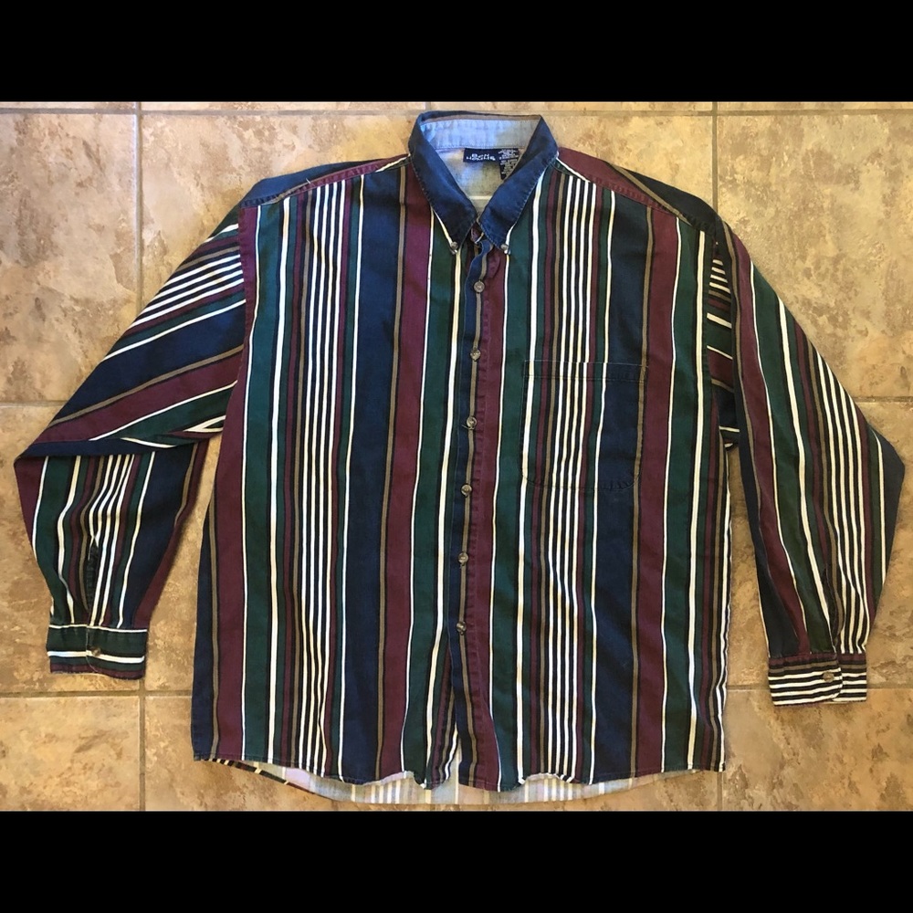 Vintage Bon Homme Button Down Shirt Size XL